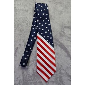American Flag Patriotic Necktie Umo Lorenzo Italy 4th‎ of July Neck Tie